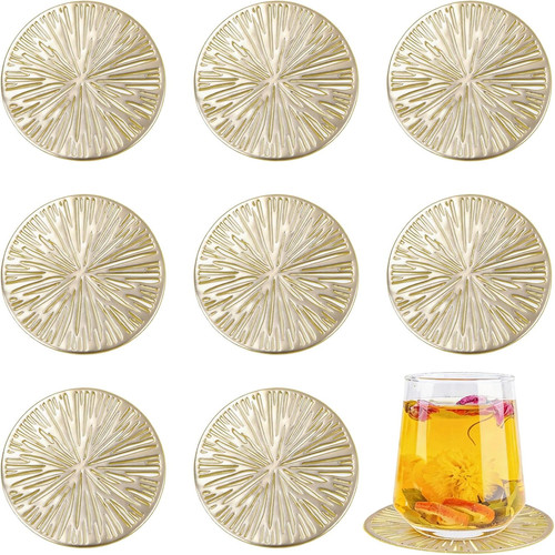 8pcs gold coaster for - 8pcs, drinks