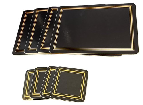 Black gold placemats - &, &