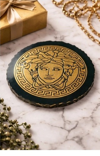 Round coaster medusa greek - coaster,