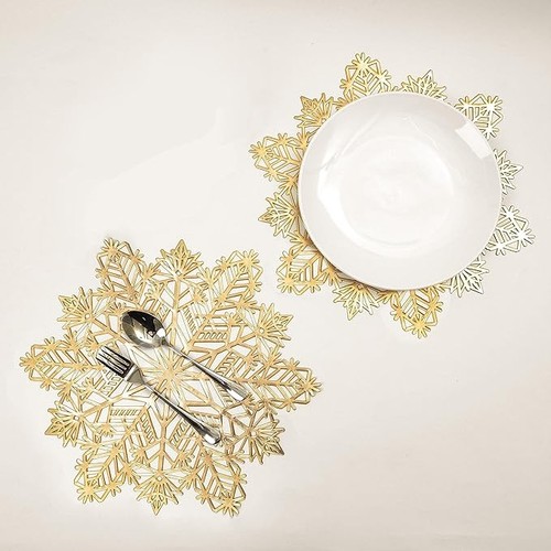 Snowflake placemat coaster - snowflake,