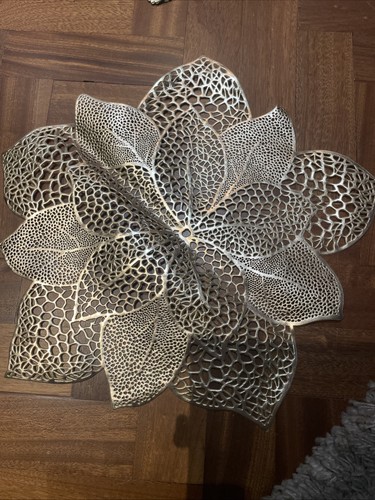Floral leafgold coasters - coasters, table