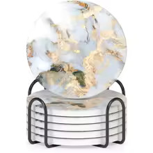 Drink coasters set marble - set, 6