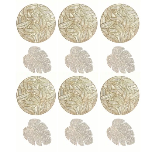 Gold placemats and - gold,