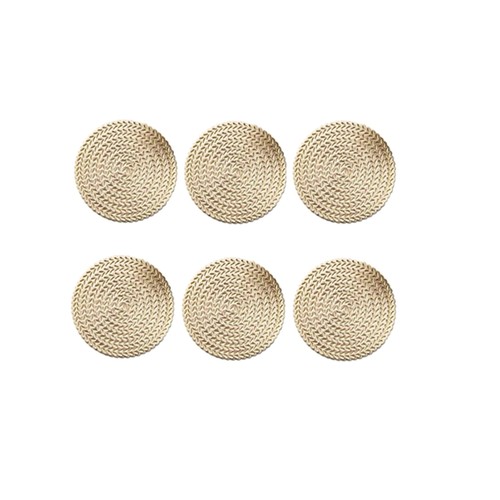 Gold hollowed round coasters - round,