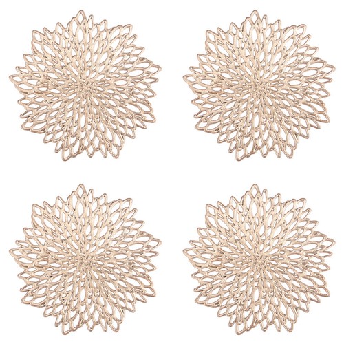 10pcs gold placemats round - 10pcs,