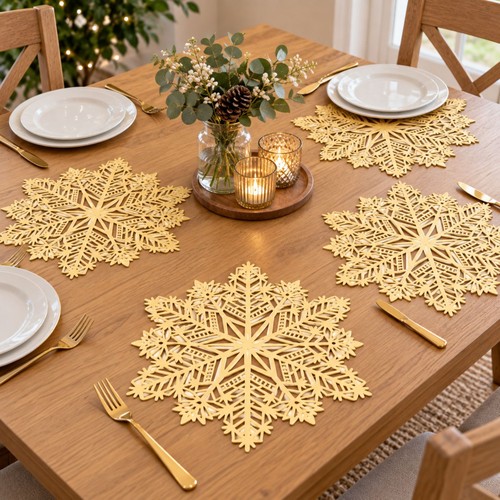 12pc golden placemats - placemats, &