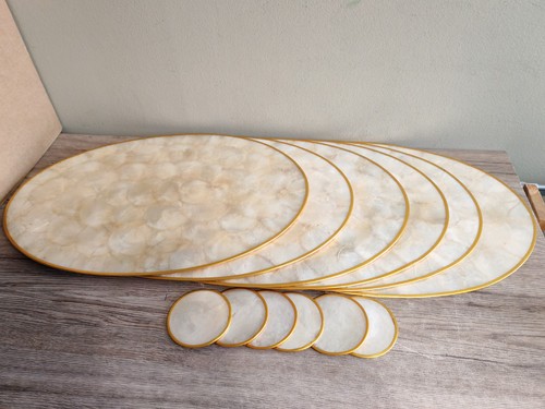 Piece capiz shell - shell, placemat