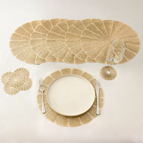 Round placemat coaster set - round,