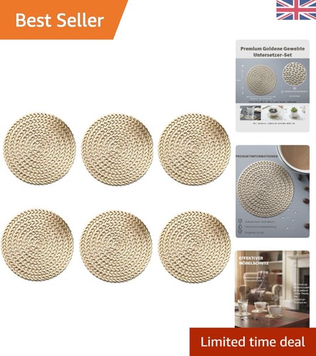 10x10cm round gold coasters - round,