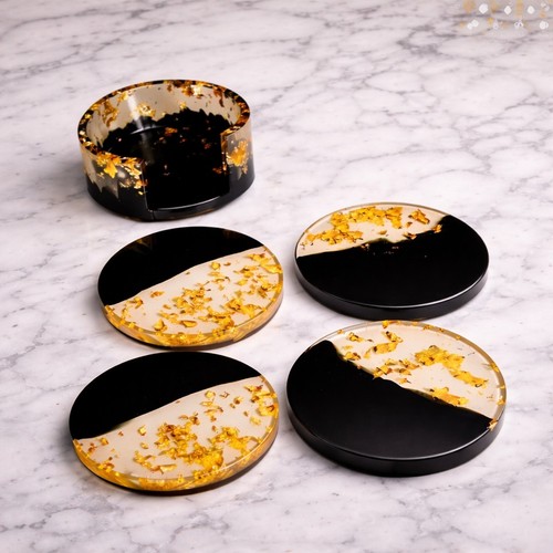 Set black gold resin - 4,