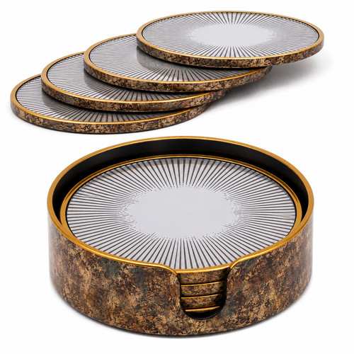 Retro starburst drink coasters - retro,