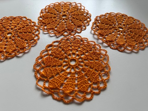 Handmade crochet cute coasters - handmade,