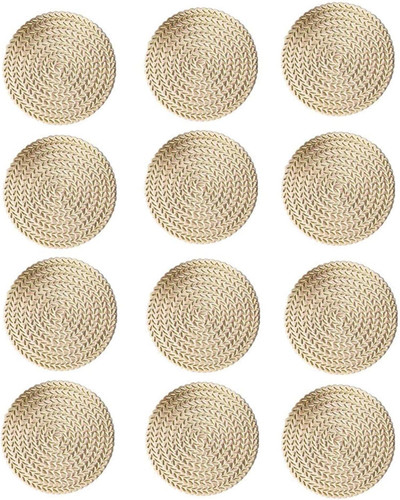 Pcs gold round coasters - pcs, set