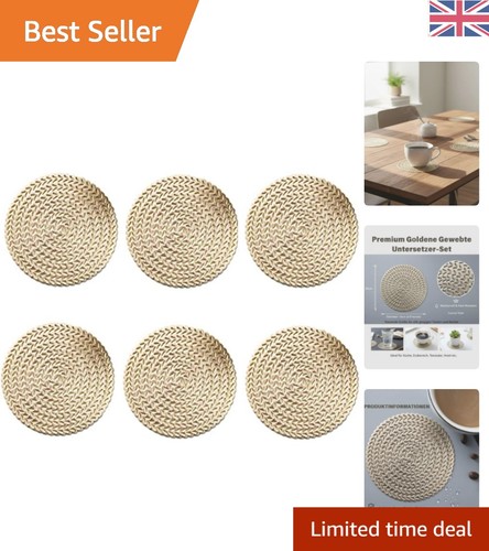 Elegant pack gold coasters - elegant, 6-pack