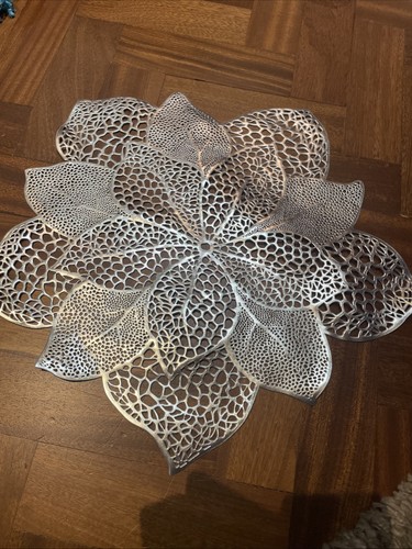 Floral silver coasters table - coasters,