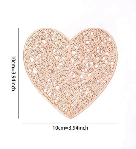 Pcs rose gold heart - pcs,