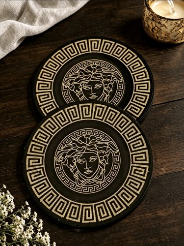 Medusa coaster set black - medusa, of